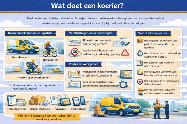 Alles over het beroep koerier Wat doet een koerier
